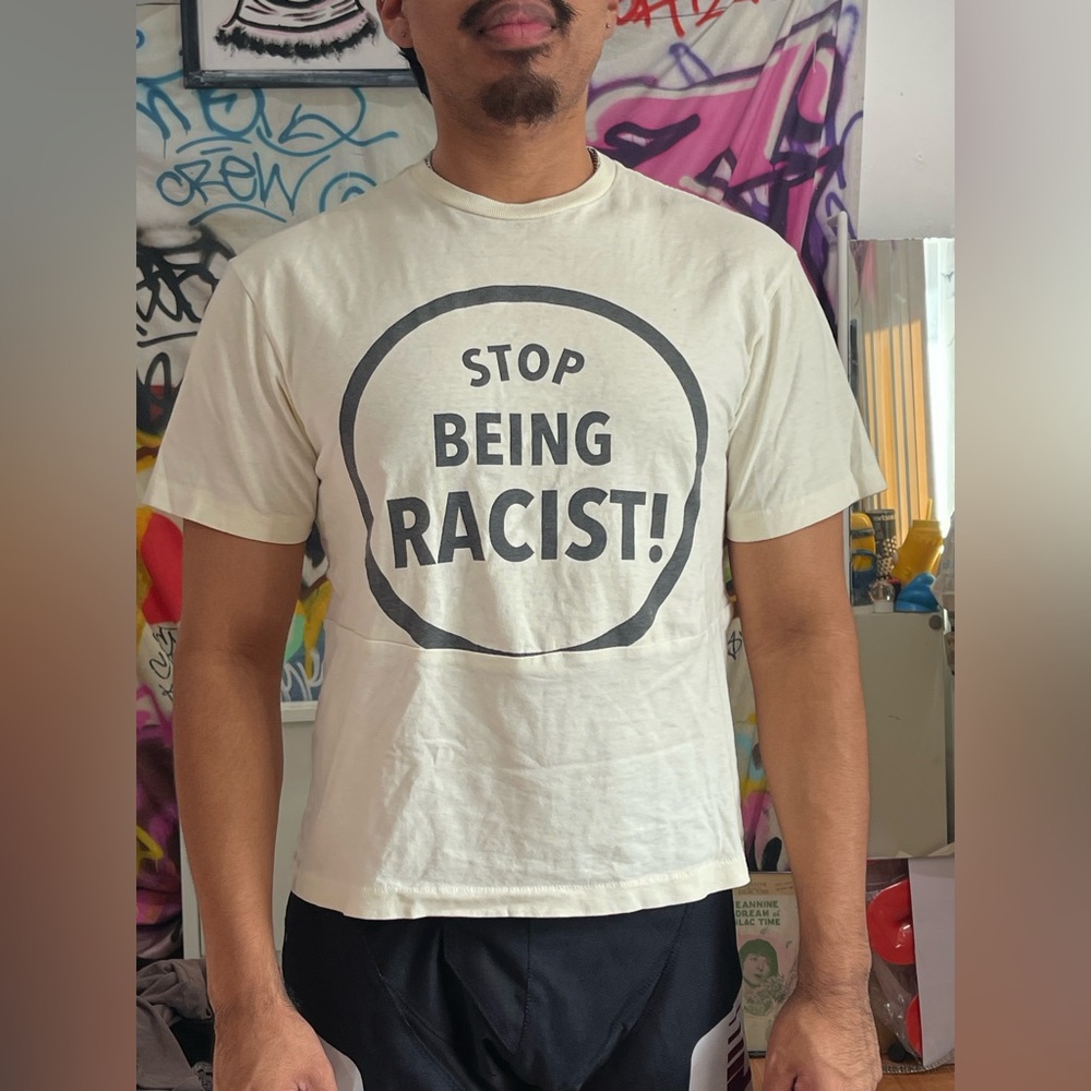Unisex Gallery Department Stop Being Racist graphic USED SZ MD